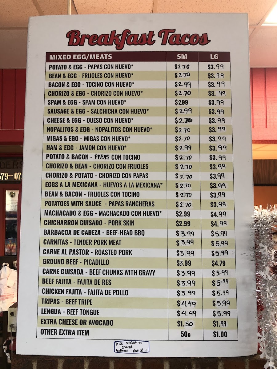 Victoria's Cafe Menu - Image 4